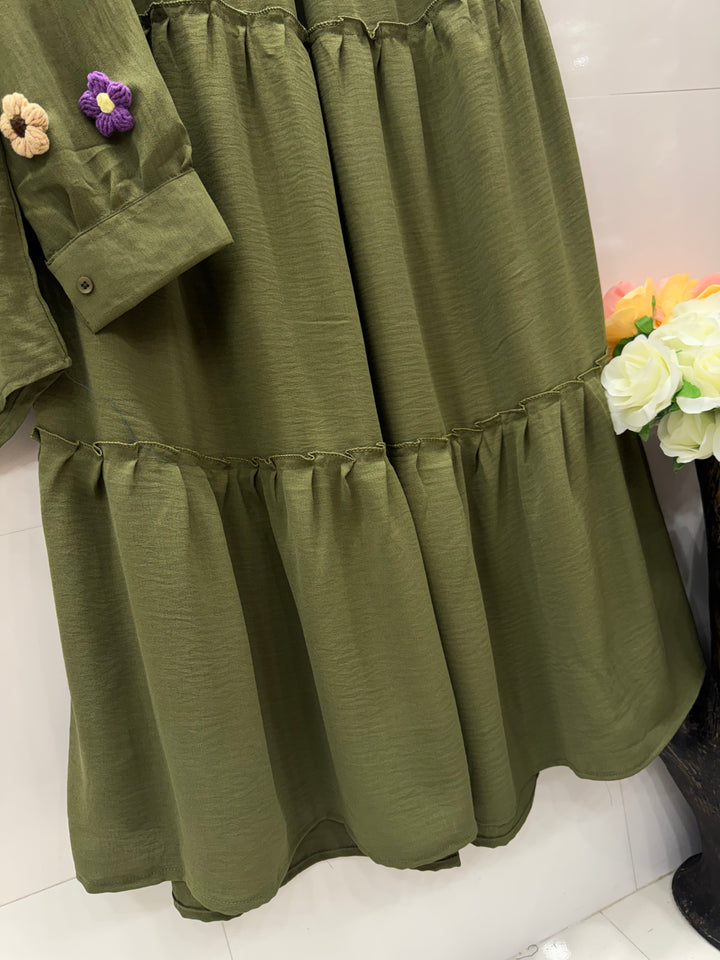 Imported crinkle skirt top