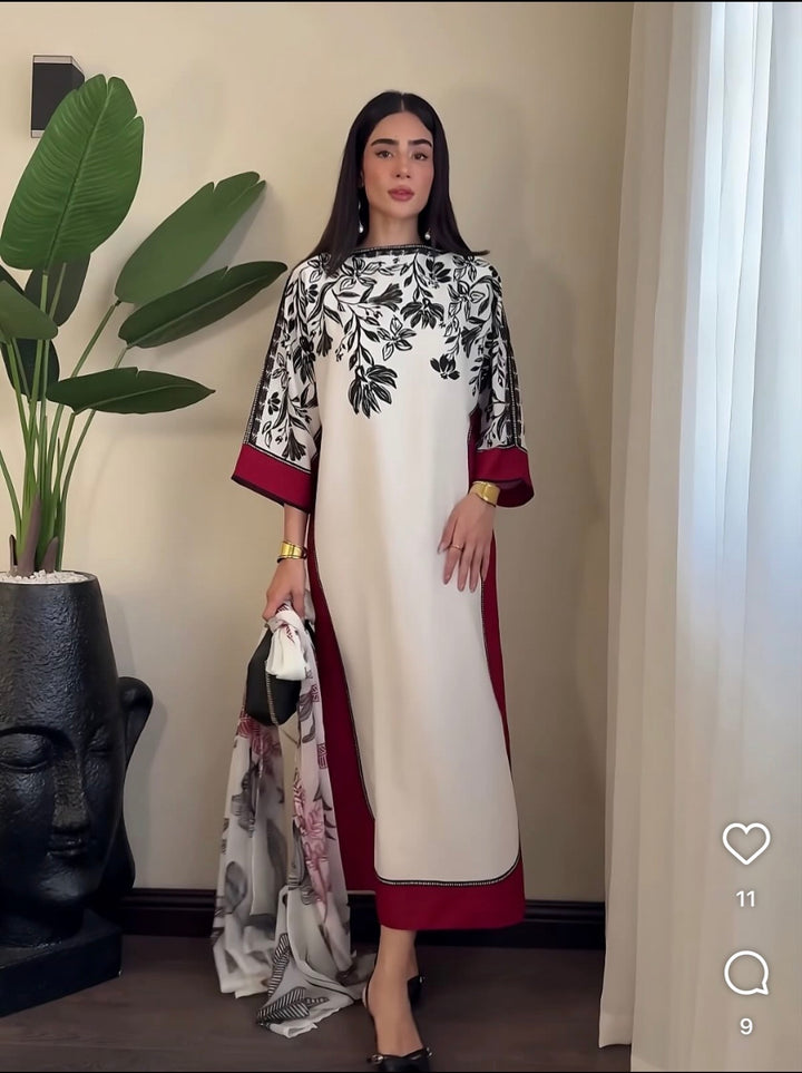 Printed pakistani long kaftans