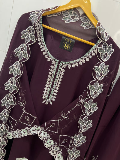 Embroidered  palazzo suits 2820