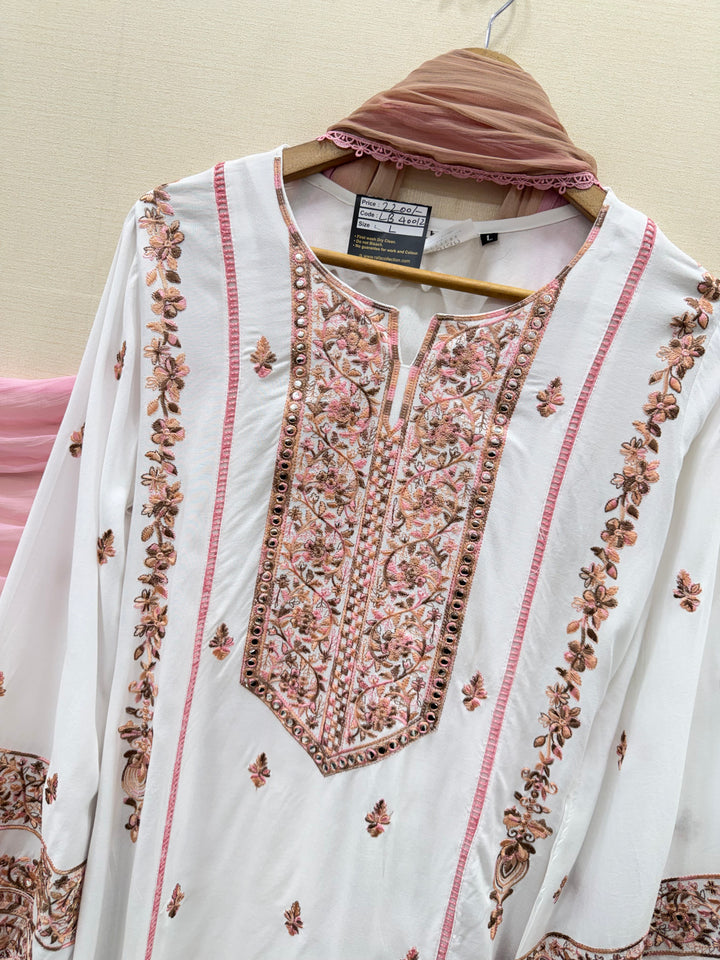 Embroidered Farshi suits 40012