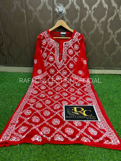 Lucknawi georgette kurti