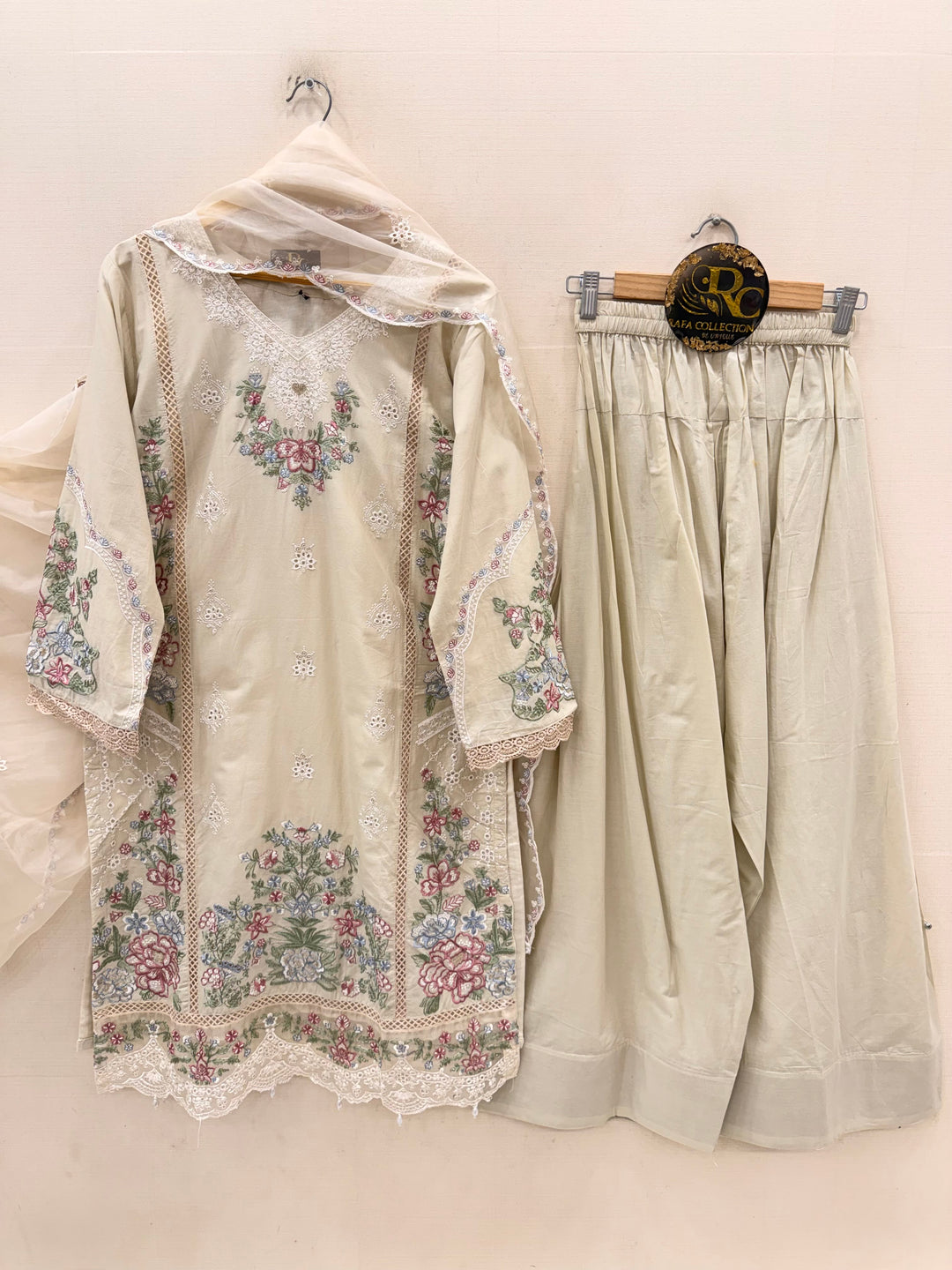 Cotton Embroidered Farshi Salwar Suits
