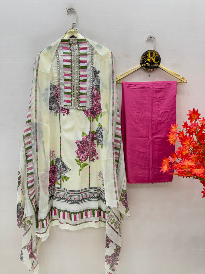cotton unstitched suits