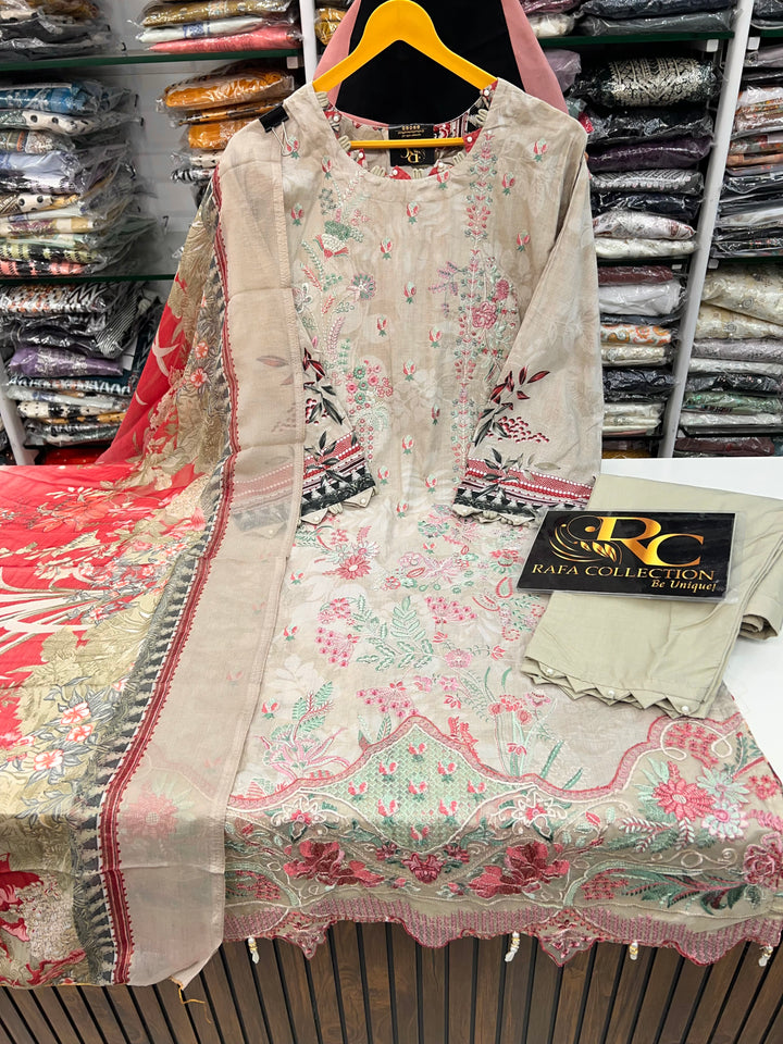 Embroided cotton Suits 2575