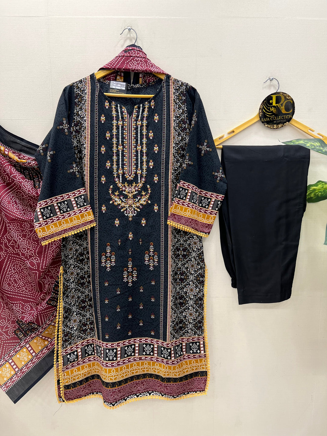 Semi Cotton embroidered suits