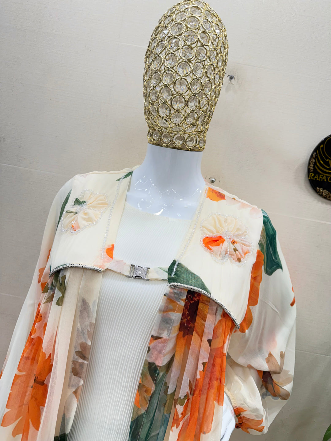 Floral shrug gowns