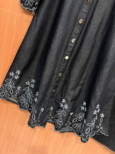 Denim Embroided co-ord set 2742