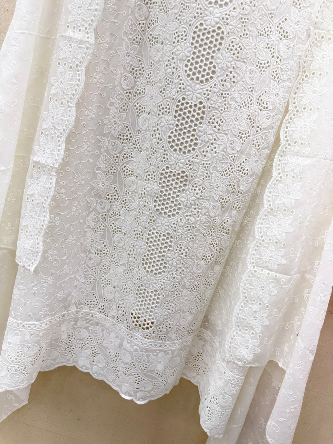 Cotton chikankari unstitched suits