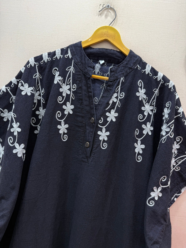 Denim long kaftan