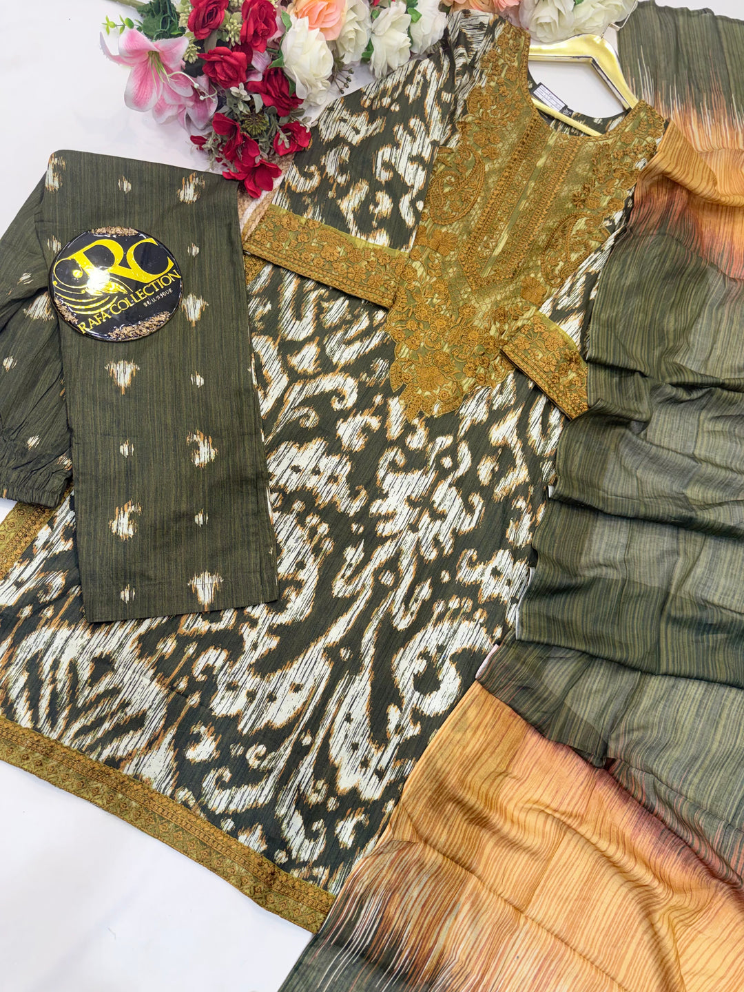 Pakistani patch work cotton suits for women