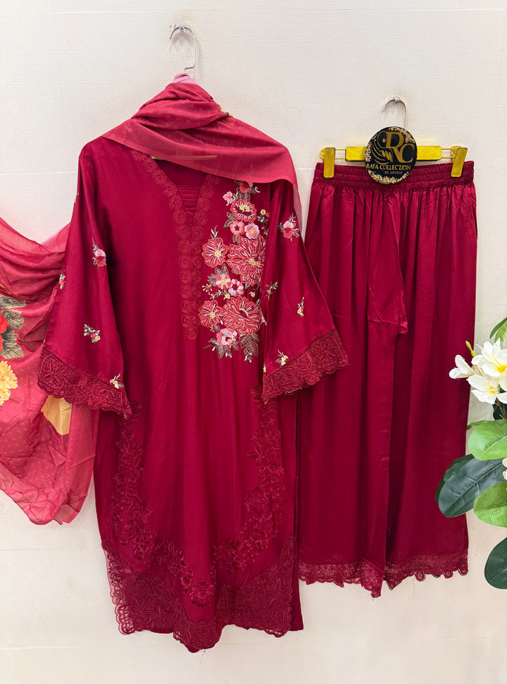 Embroidered Plazzos suits
