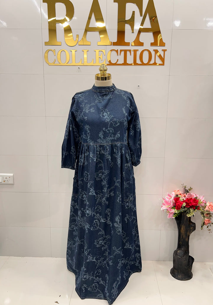 Denim long gown 2587