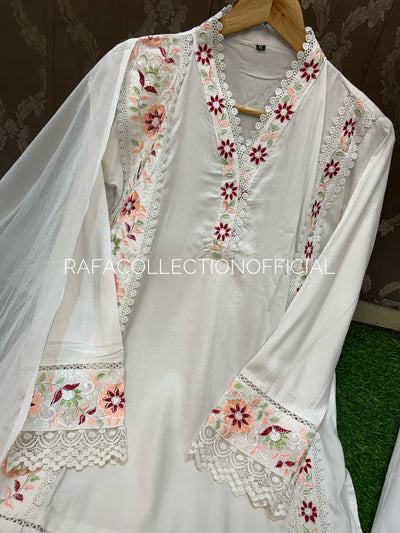 Embroided kurti pant suit 629