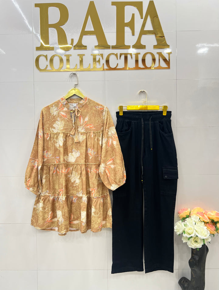 Korean denim cargo Sets