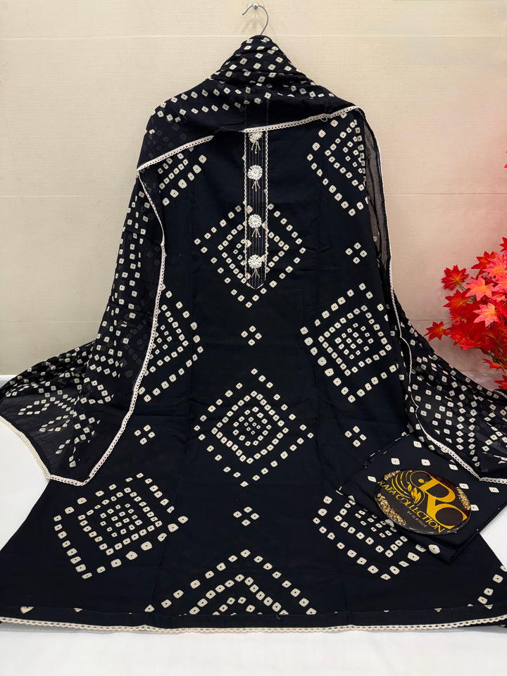 Cotton printed unstitch suits