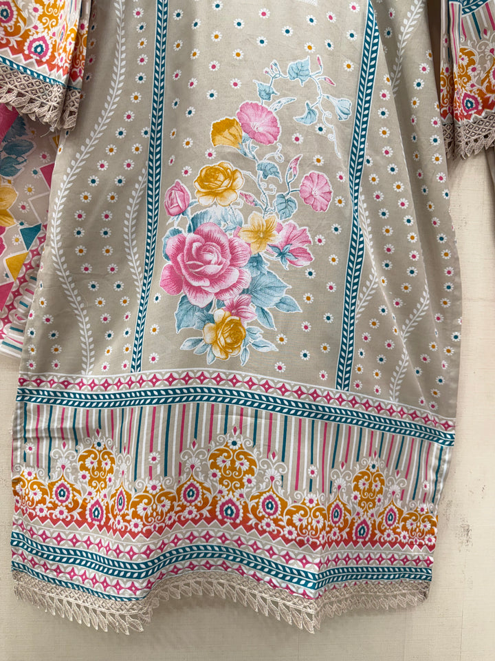 Semi cotton printed suits