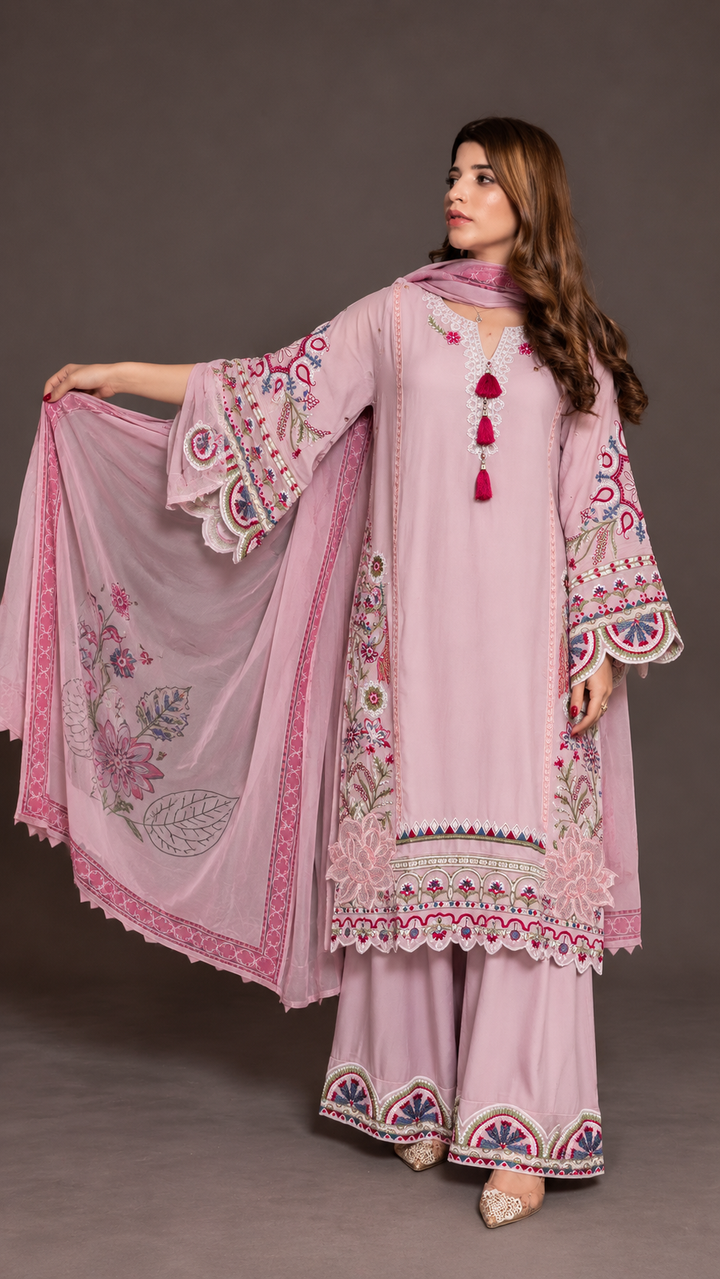 Embroidered Cutwork Suits