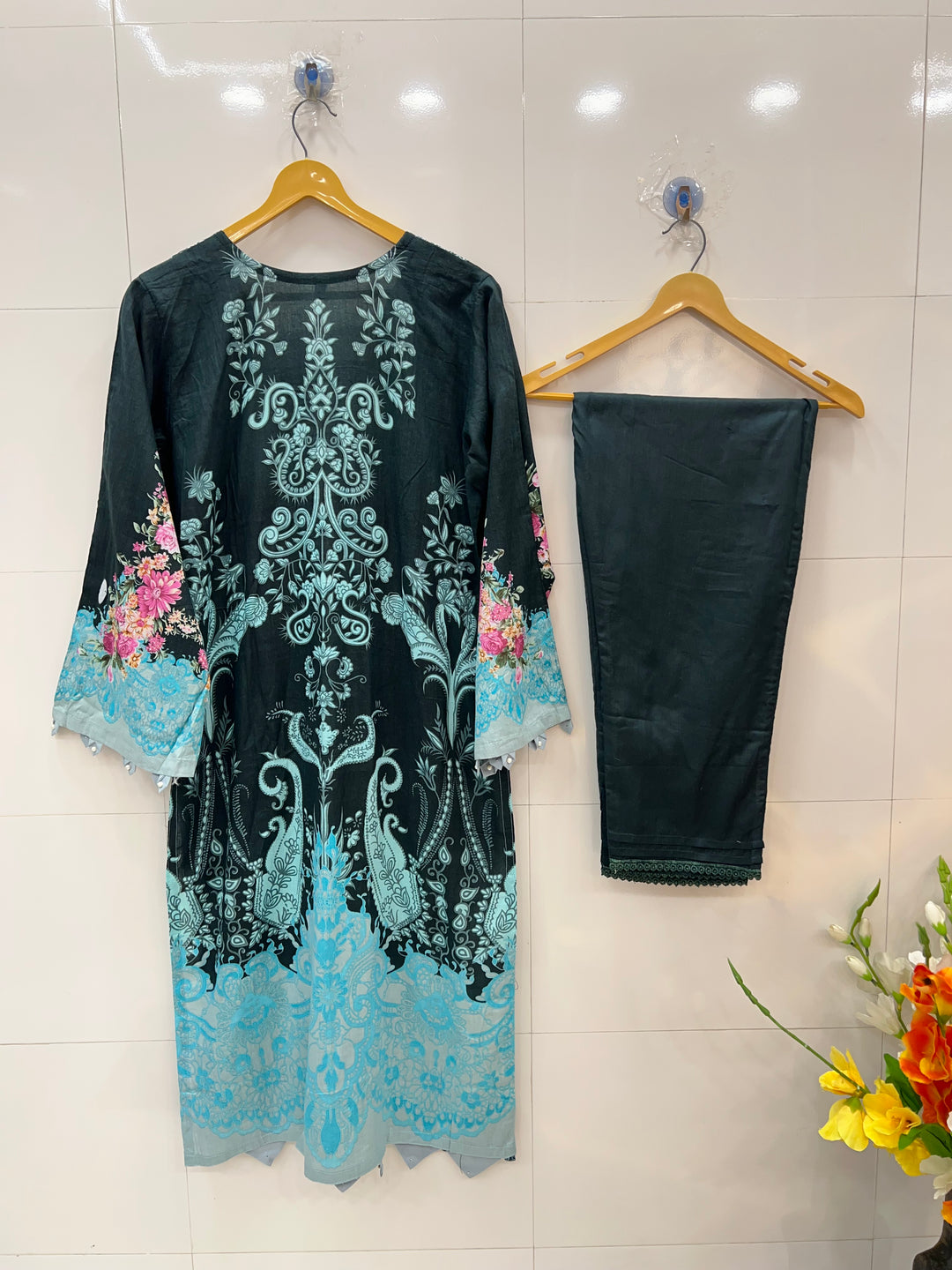 Pakistani pearl embellished suits 2745