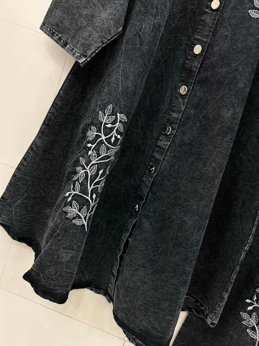 Denim embroidered co-ord sets