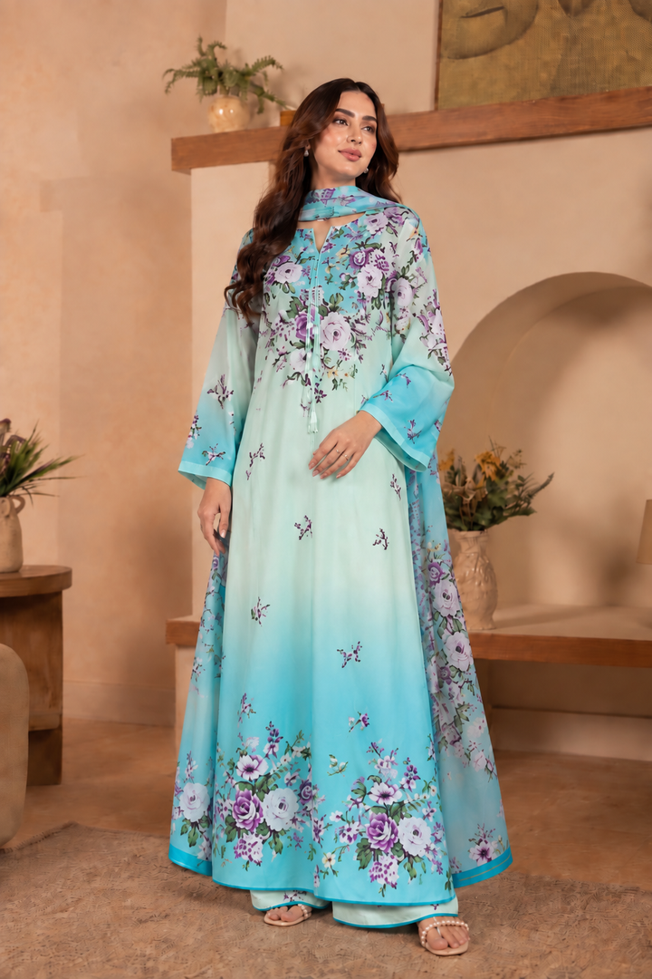 Pakistani printed long kaftans