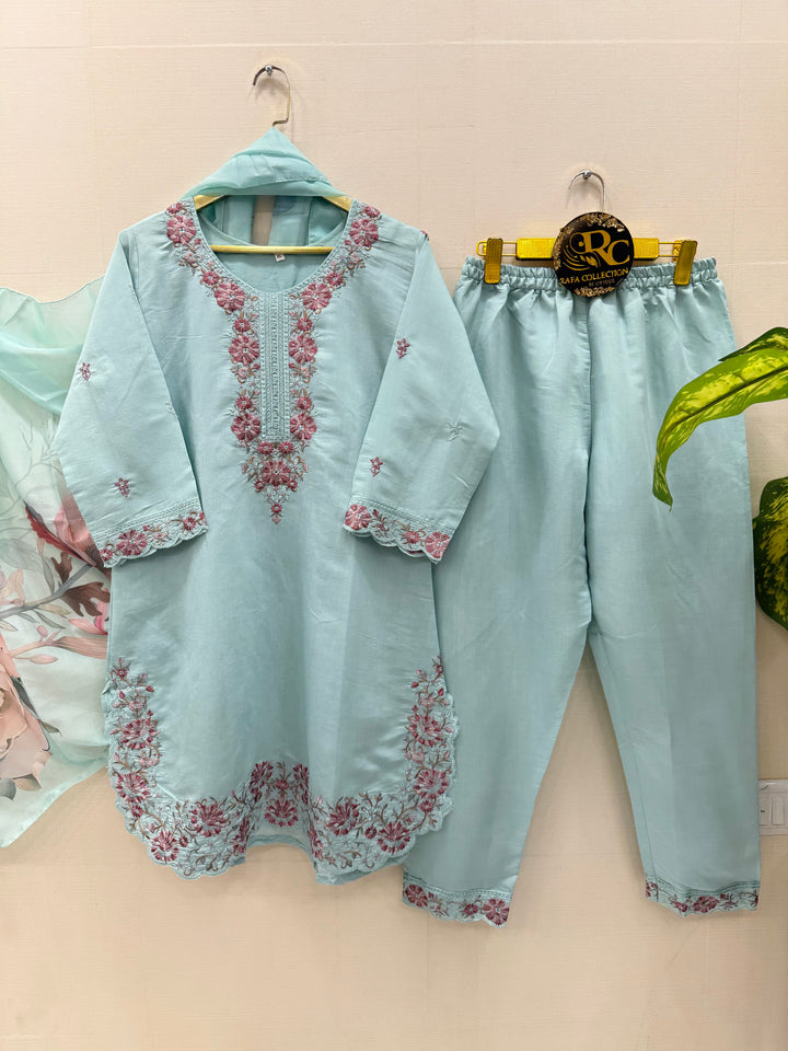 Cotton Embroided suits 005