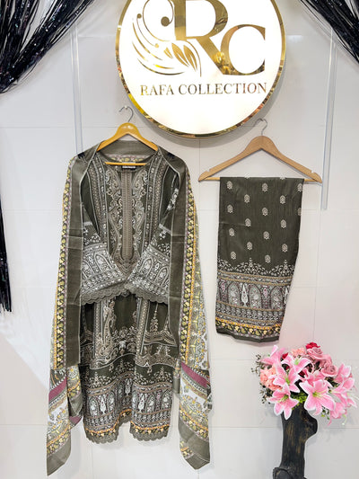 Semi cotton palazzo suits 2299