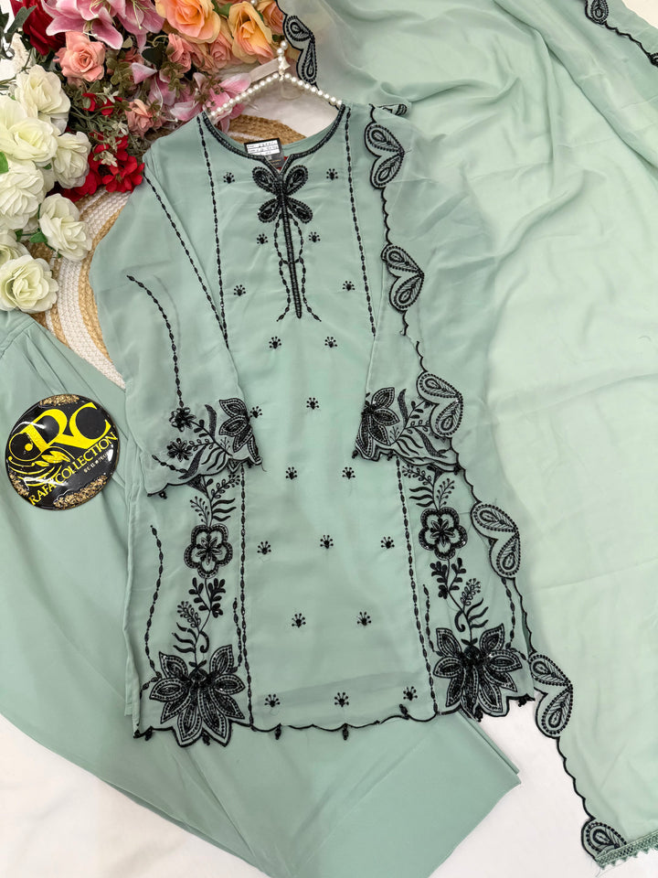 Georgette embroidered suits