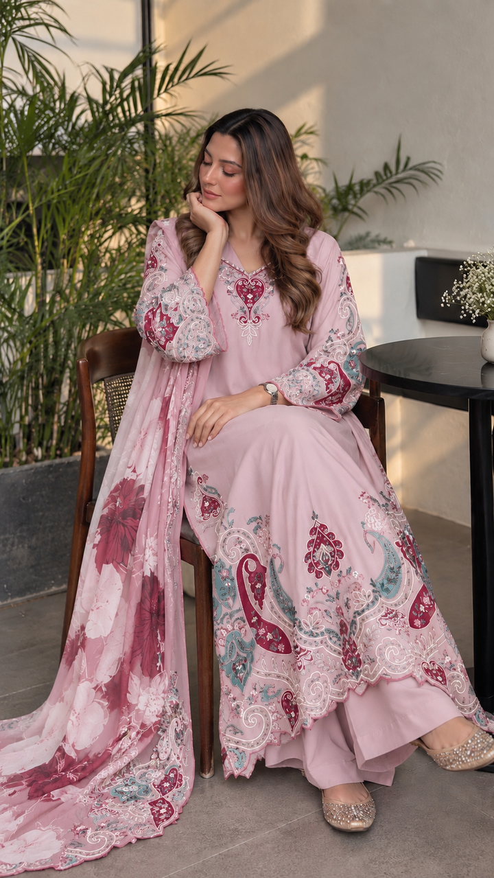 Embroidered pakistani kaftan Long Suits