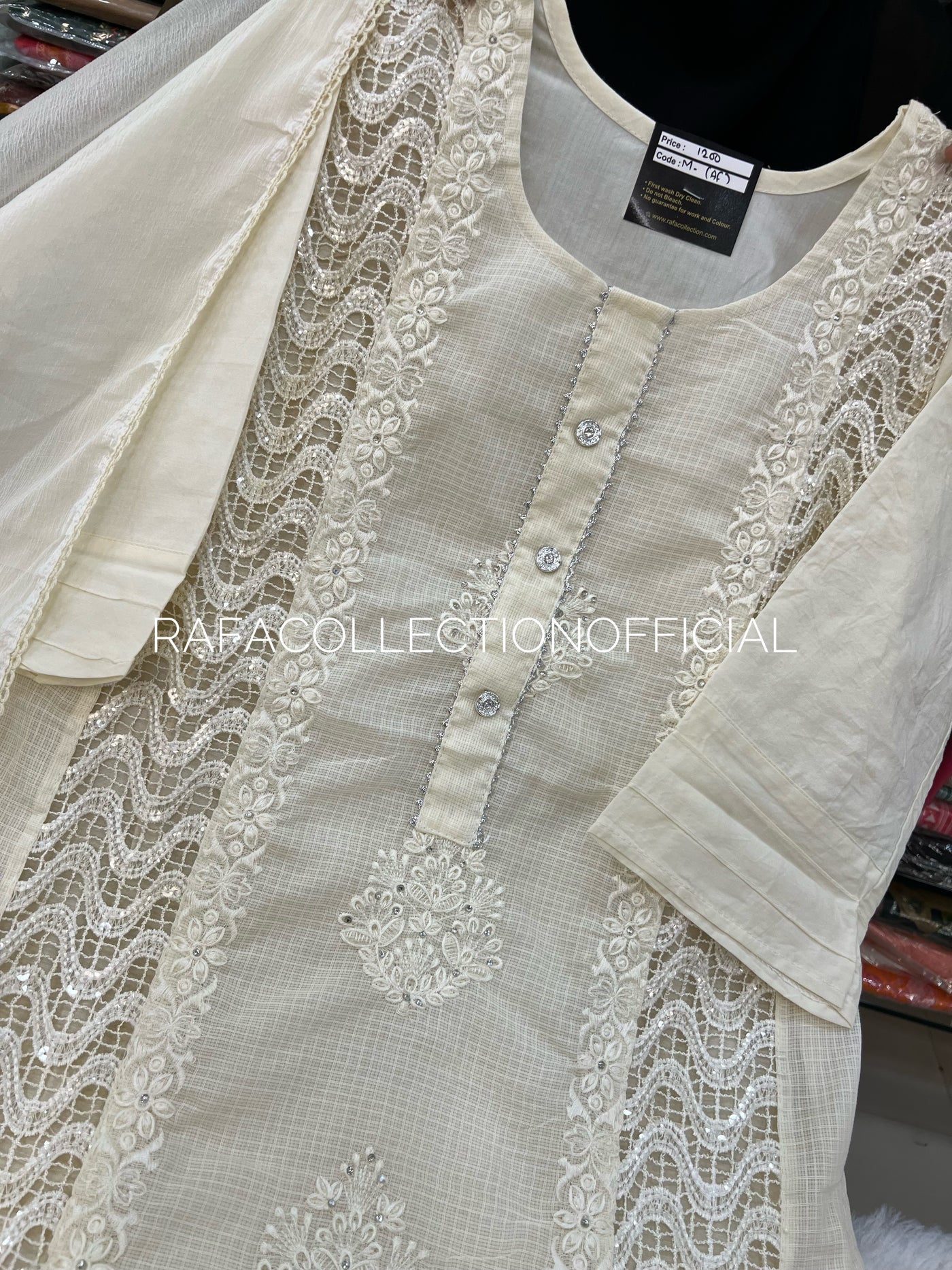 Khadi embroided suit 797