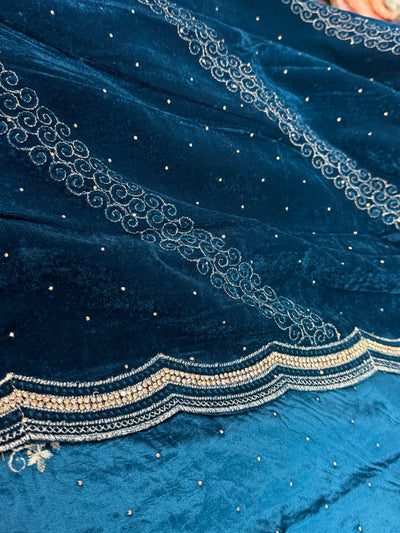 Velvet Embroidered Suit 16533