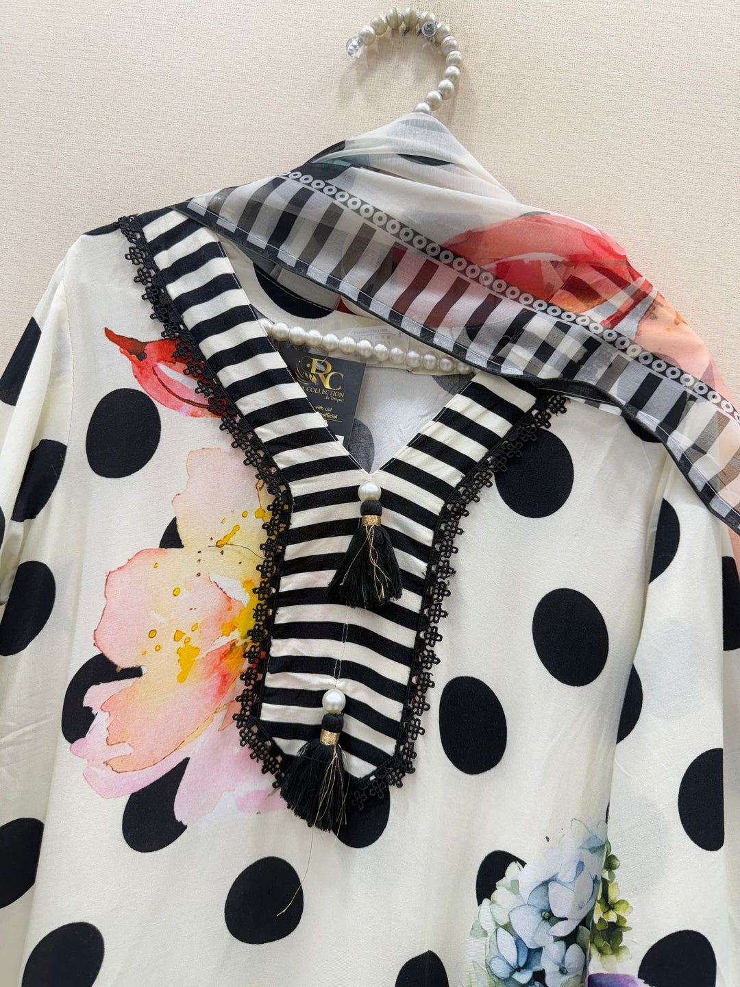 Polka Dot Farshi Salwar Suits