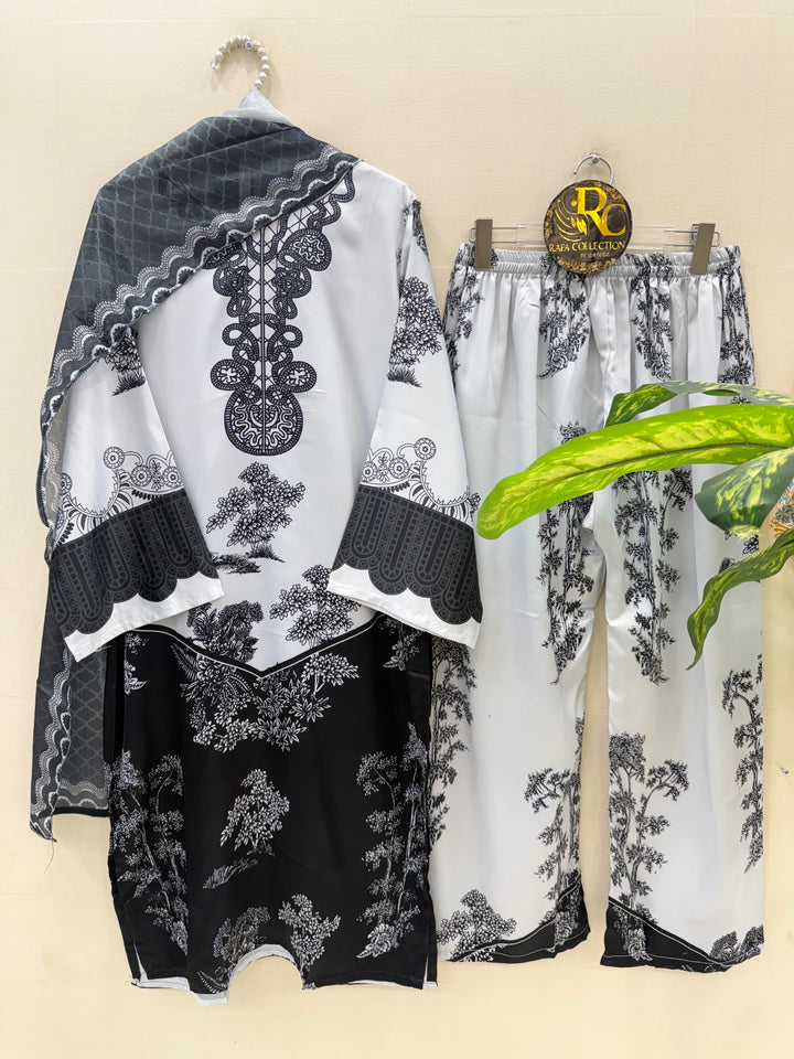 Satin Printed Suits