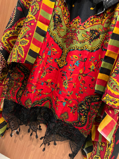Pakistani patch work suit 2519