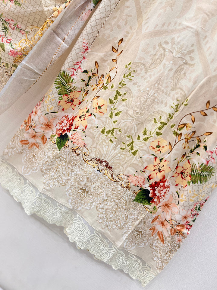 Lawn embroidered suits 2853