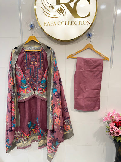 Semi cotton kurti pant suits 2150