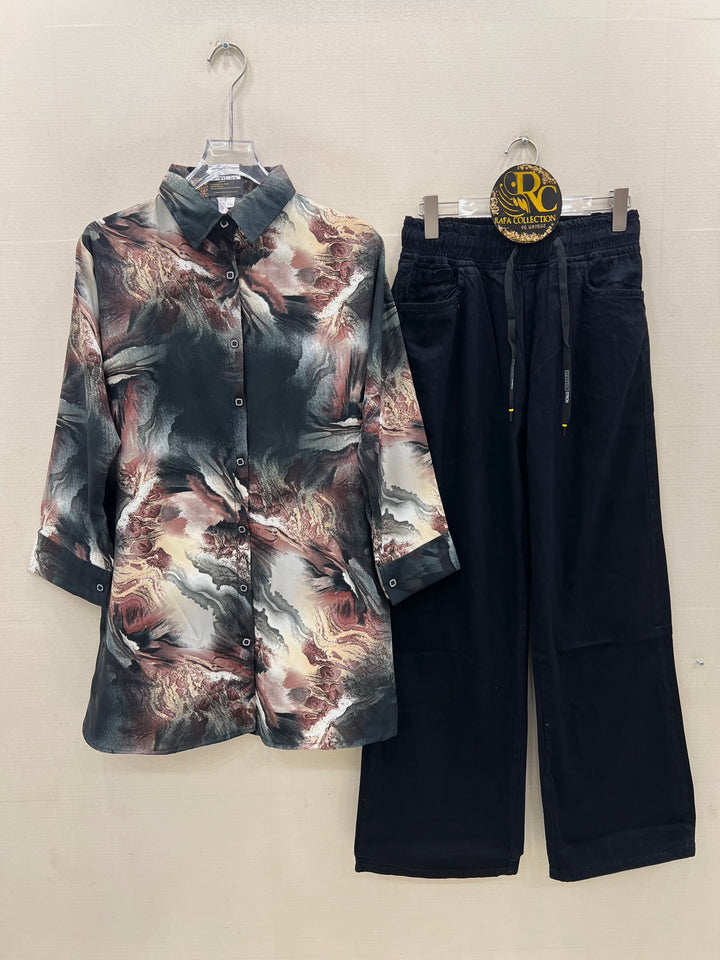 Korean denim cargo Sets