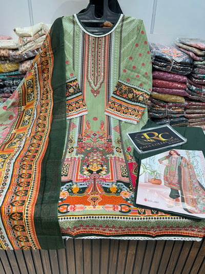 Pakistani printed Ready Made Suit 1358