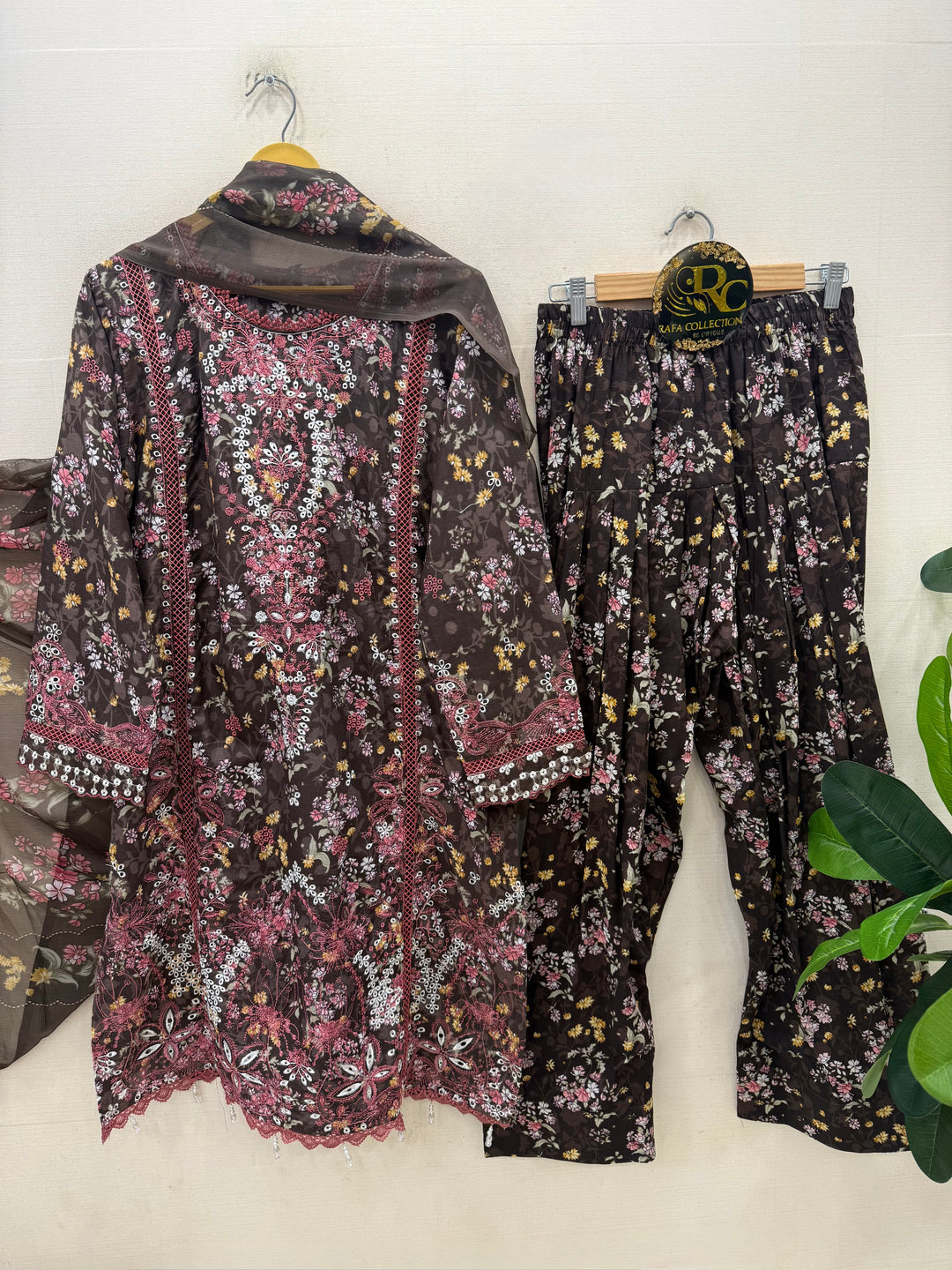 Embroidered Farshi Salwar Suits