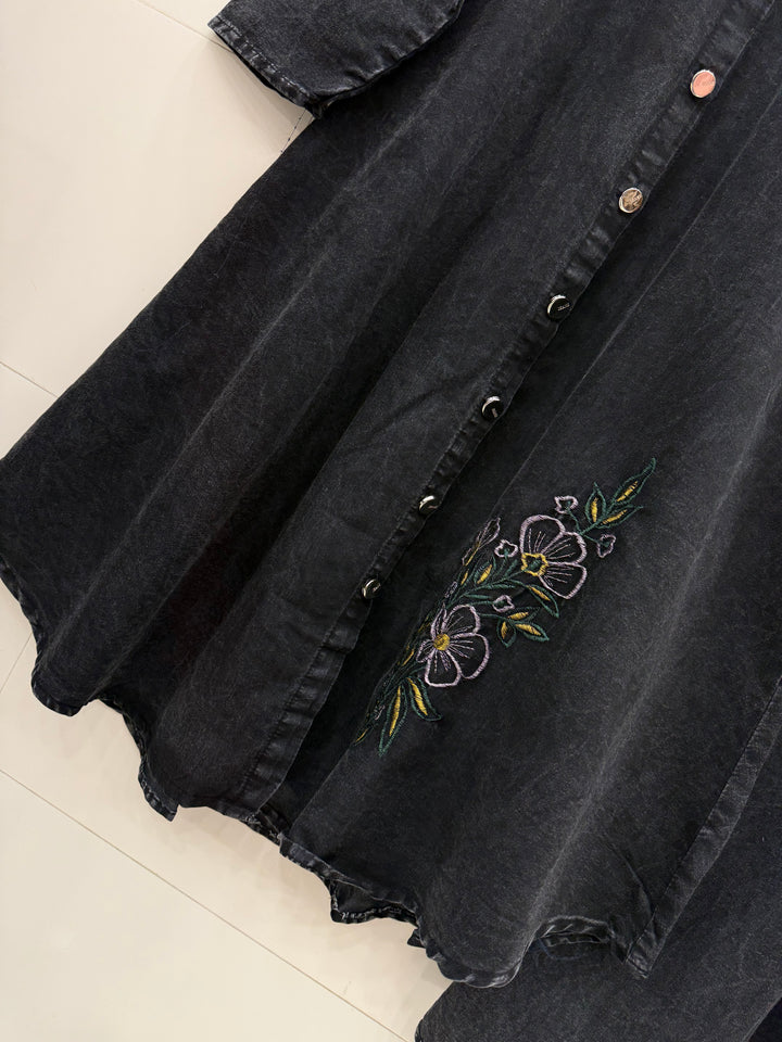 Denim embroidered co-ord sets