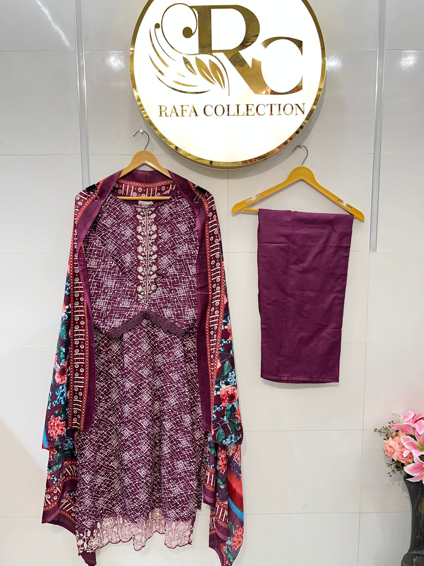 Semi Cotton Patch Work Suits 2346