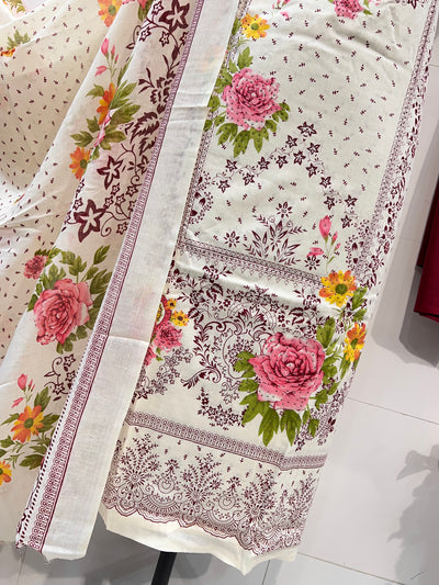 Cotton unstitch  suits 2518
