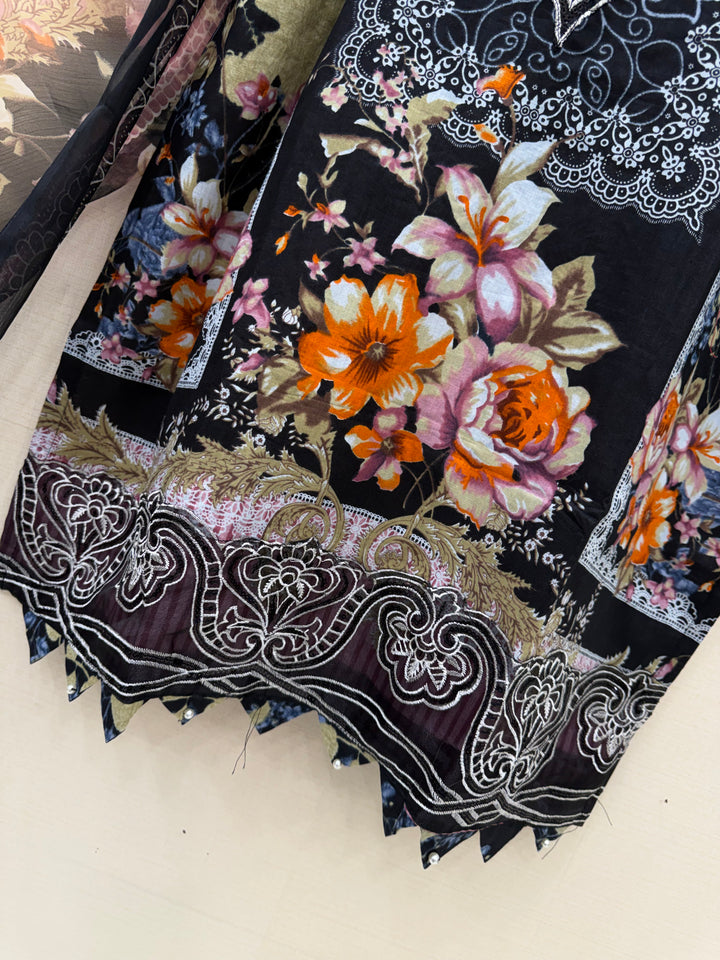 Pakistani patch work suit 2593