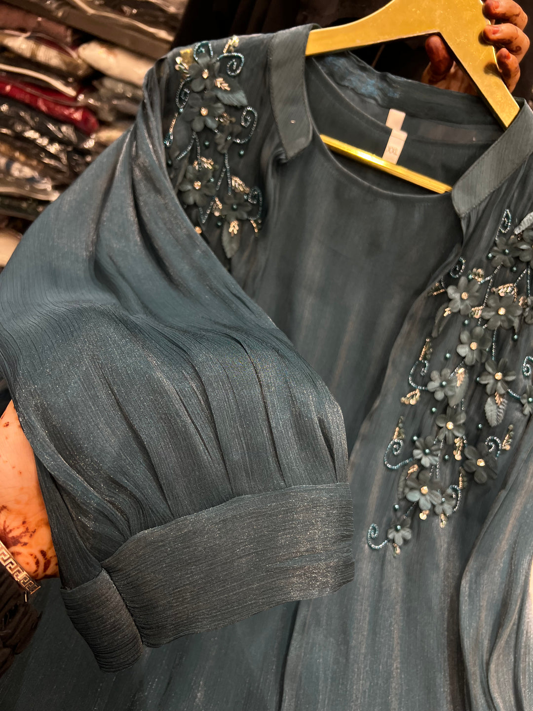 Shimmer shrug gowns 837