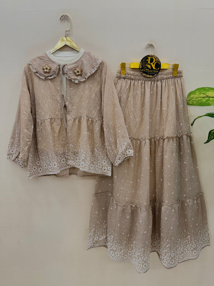 Crinkle skirt sets
