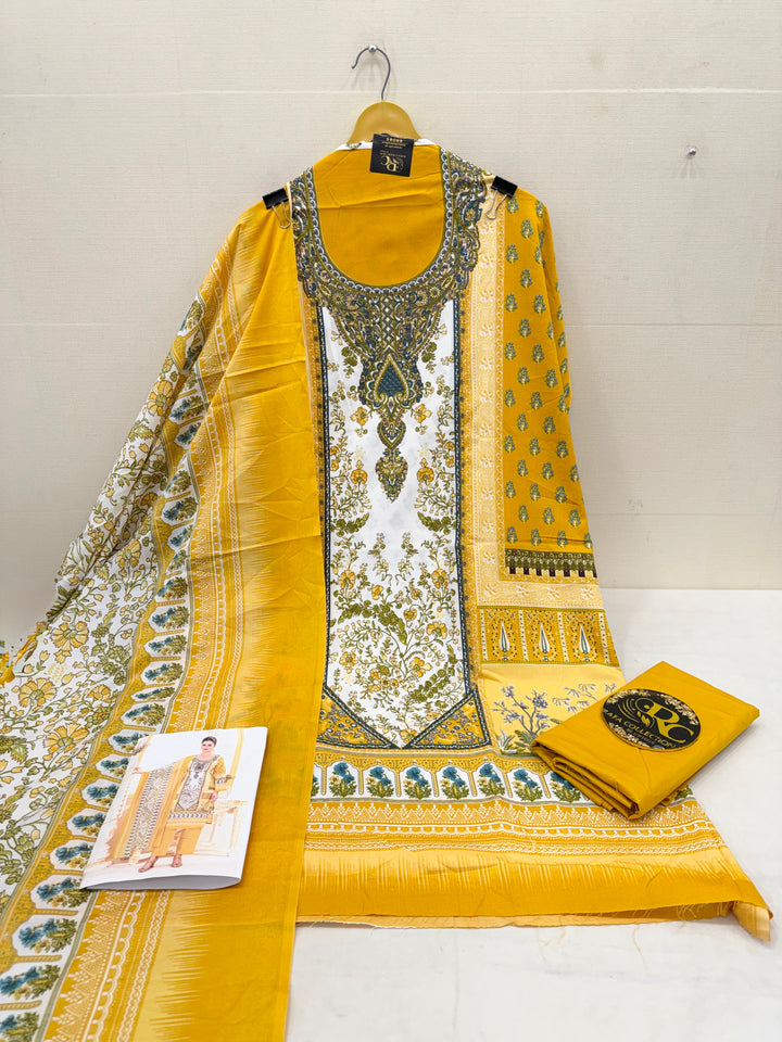 Cotton unstitched suits 3158
