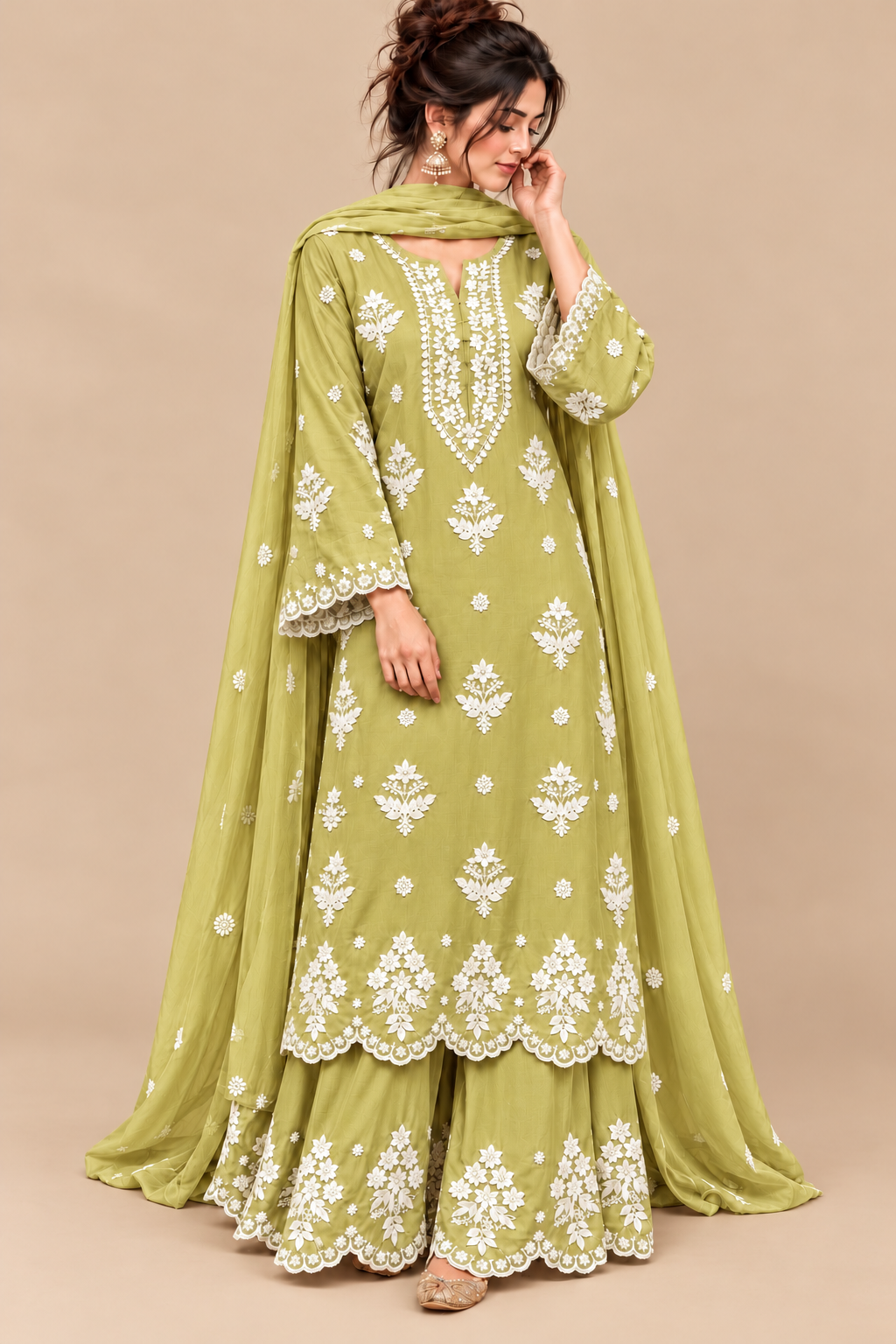 Lucknawi Embroidered Suits