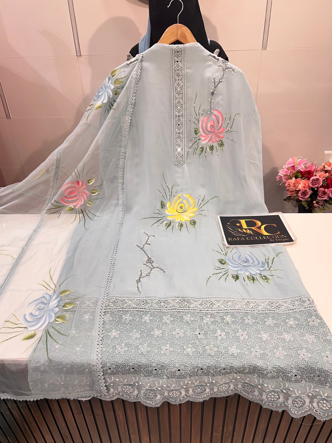 Organza Floral Suit 1969