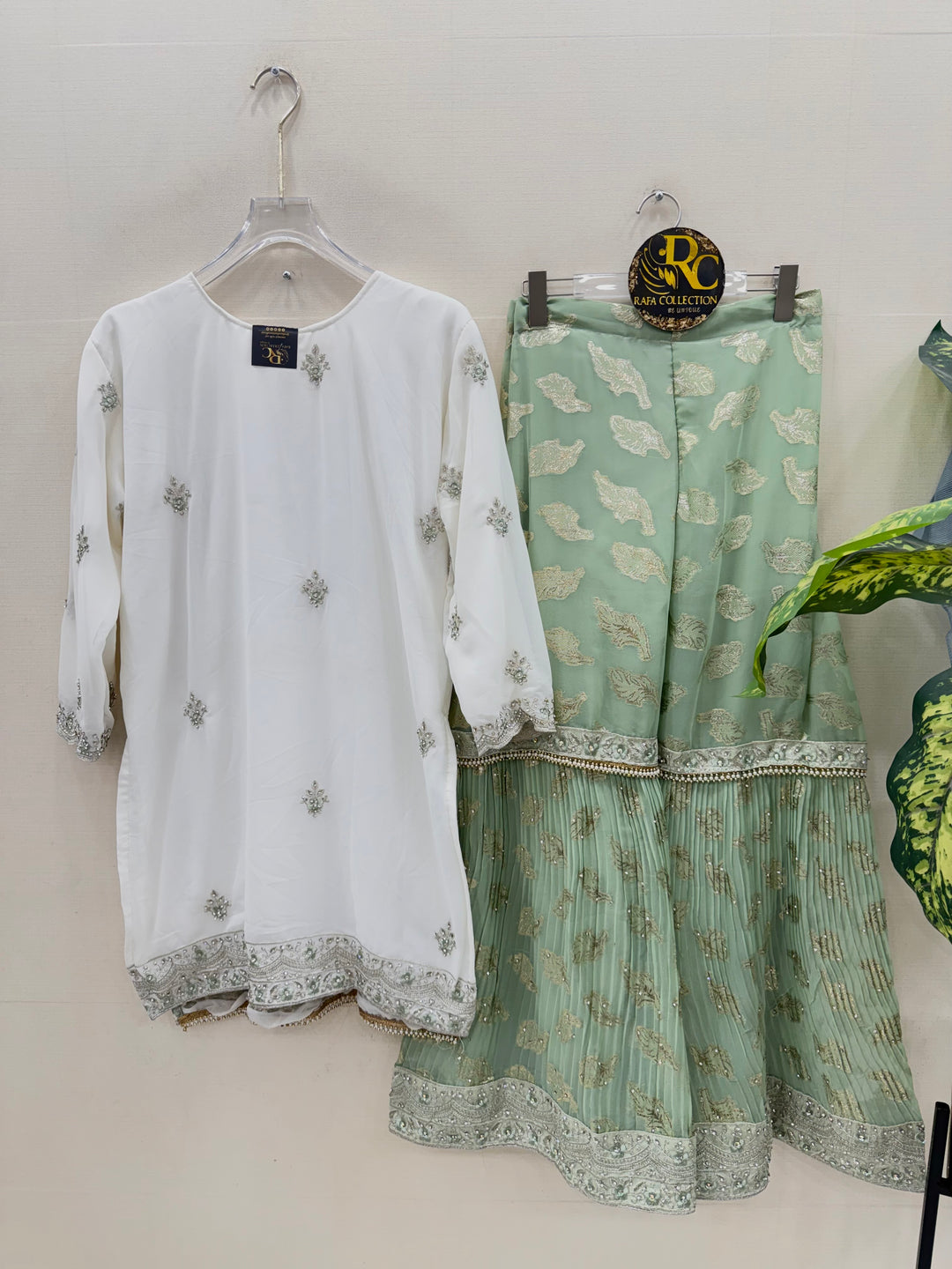 Pakistani tri color Garara suit