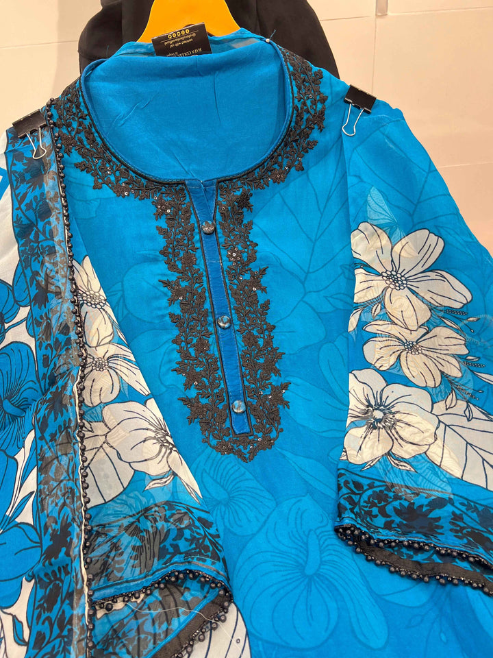 Organza handwork suits