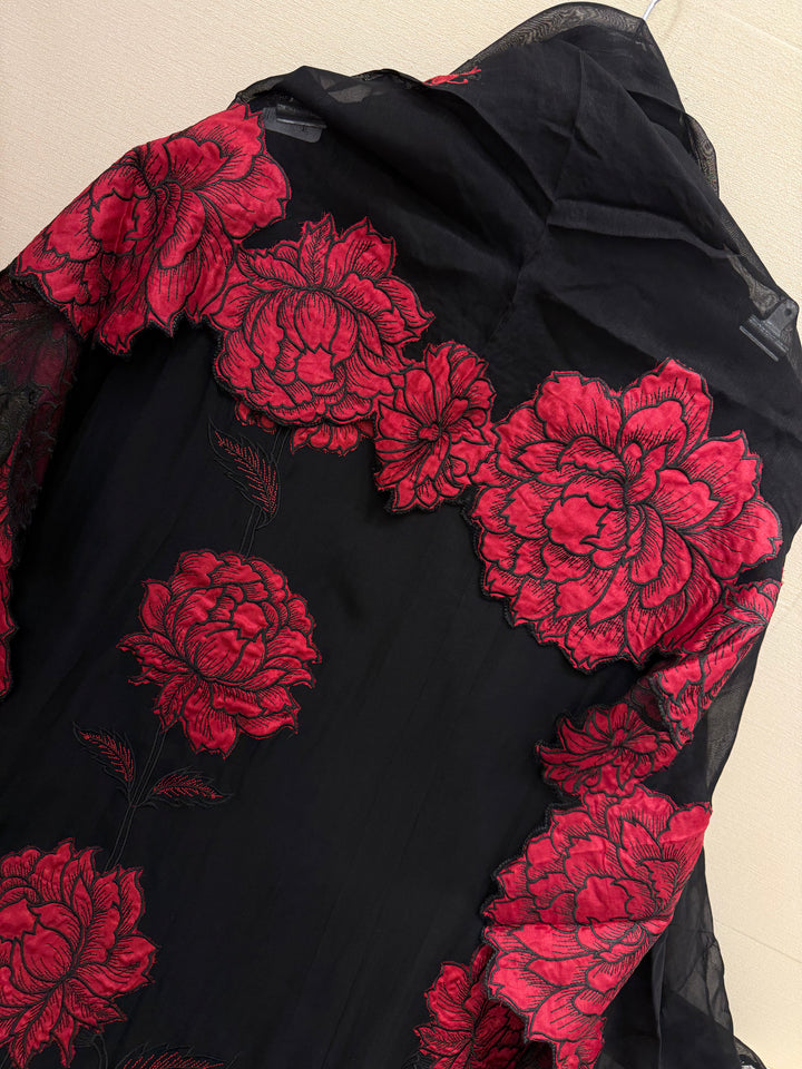 Organza patch work suits